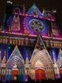 Lyon during the festival of lights: Cath�drale Saint Jean